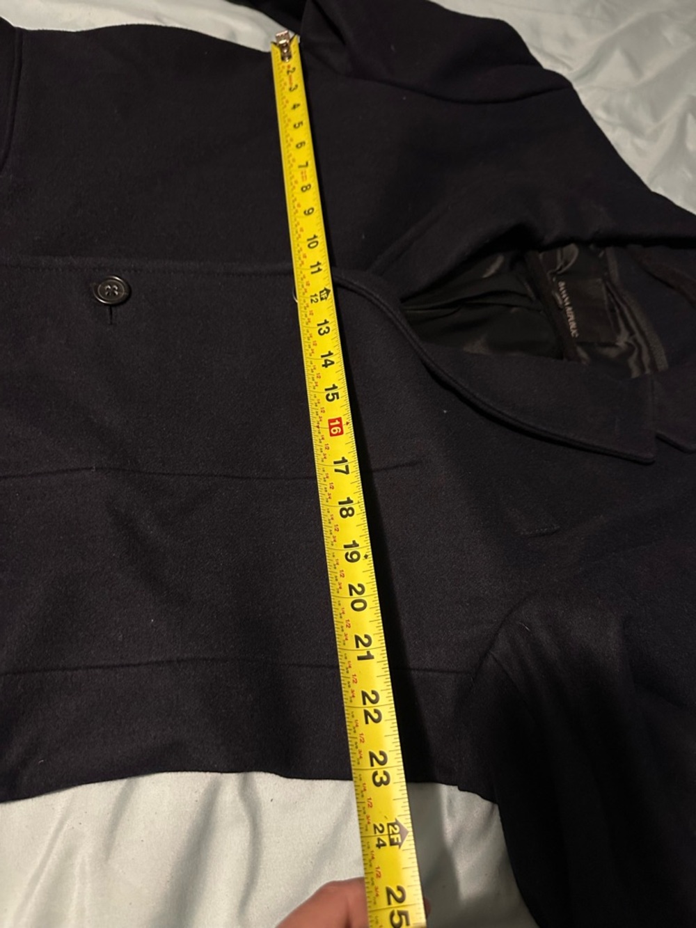 Banana Republic Navy Blue Men's Coat - Picture 10 of 14
